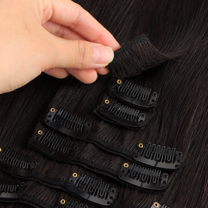 Orientfashion Remy Clip in Hair Extensions Real Human Hair Extensions 100g