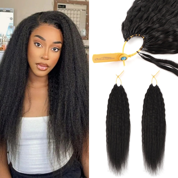 Orientfashion Cheveux Naturels Kinky Straight Crochet Human Hair Feather Crochet Human Hair