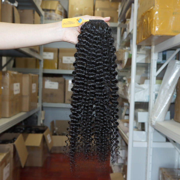 Orientfashion Handmade Natural Black Human Crochet Hair Water Wave