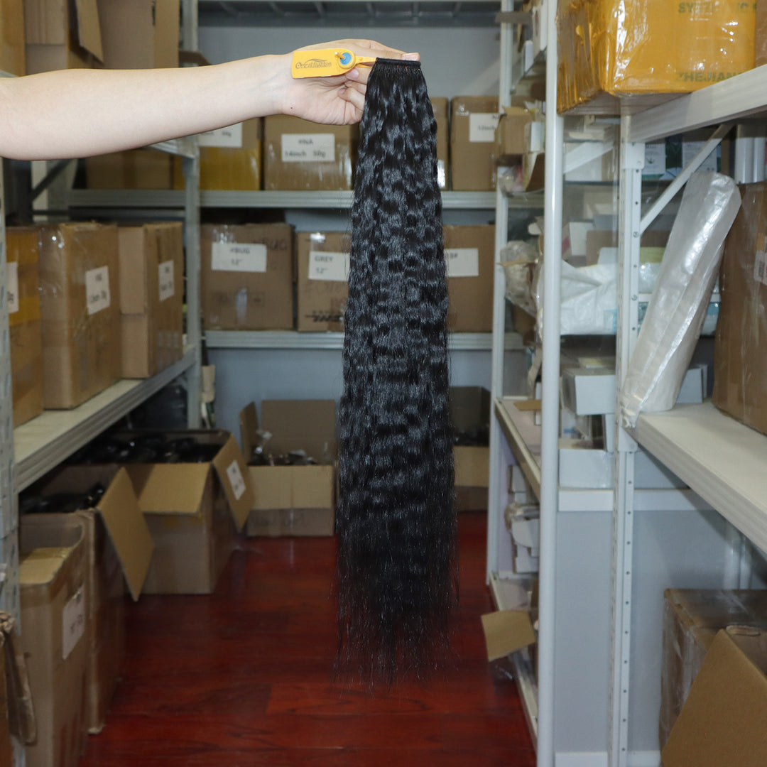 Orientfashion Cheveux Naturels Kinky Straight Crochet Human Hair Feather Crochet Human Hair