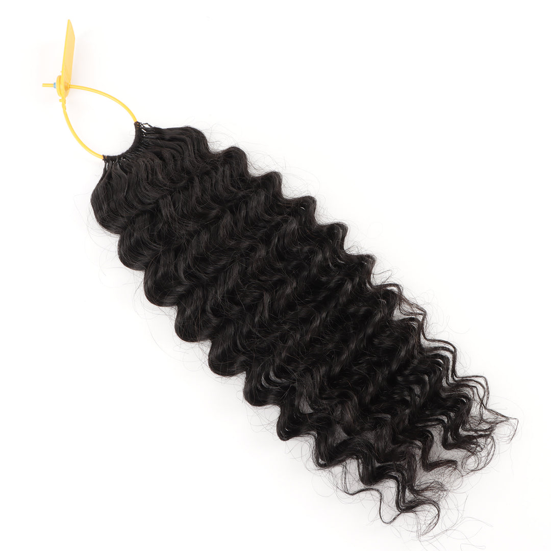 Orientfashion Deep Wave Feather Crochet Hair Pre Looped Crochet Human Hair for Black Women