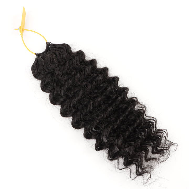 Orientfashion Deep Wave Feather Crochet Hair Pre Looped Crochet Human Hair for Black Women