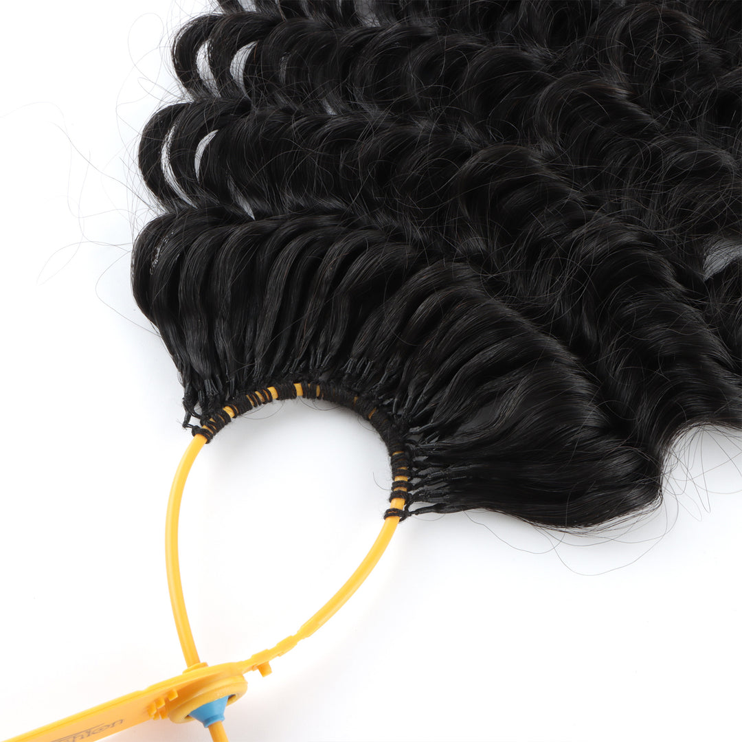 Orientfashion Deep Wave Feather Crochet Hair Pre Looped Crochet Human Hair for Black Women