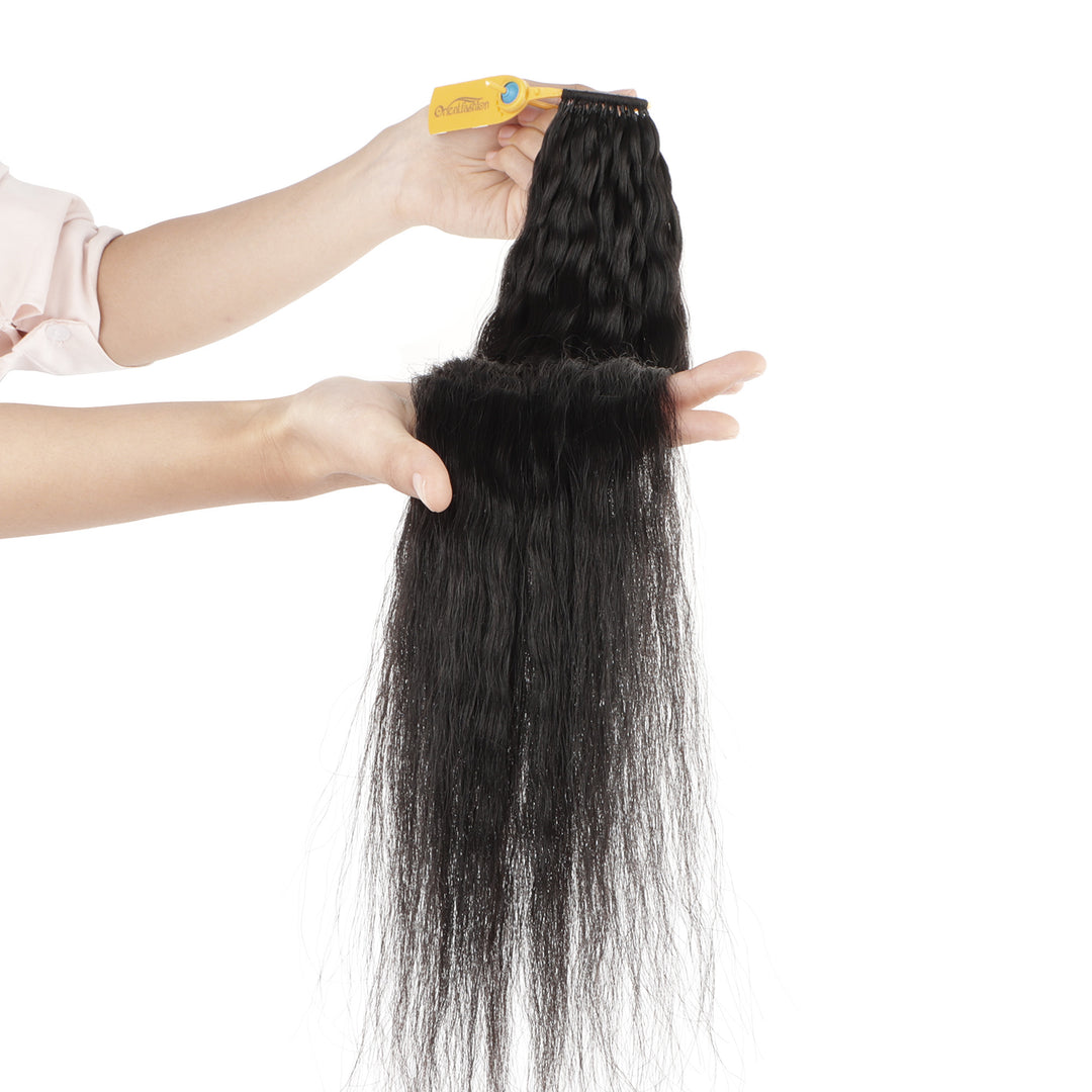 Orientfashion Cheveux Naturels Kinky Straight Crochet Human Hair Feather Crochet Human Hair