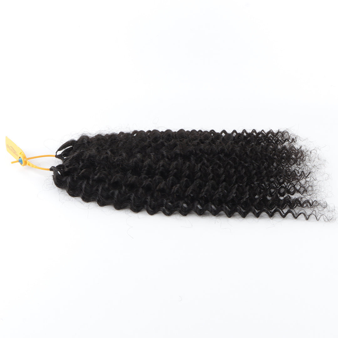 Orientfashion Handmade Natural Black Human Crochet Hair Water Wave