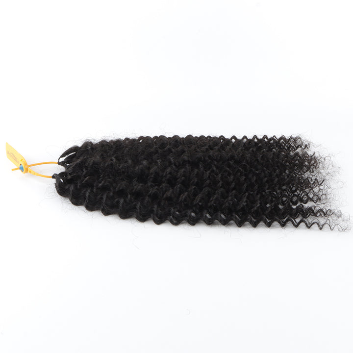 Orientfashion Handmade Natural Black Human Crochet Hair Water Wave