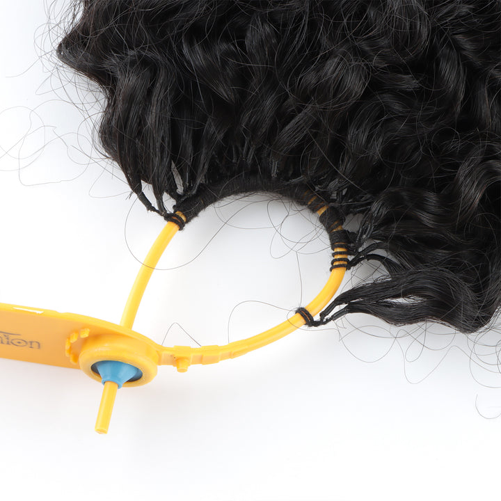 Orientfashion Handmade Natural Black Human Crochet Hair Water Wave