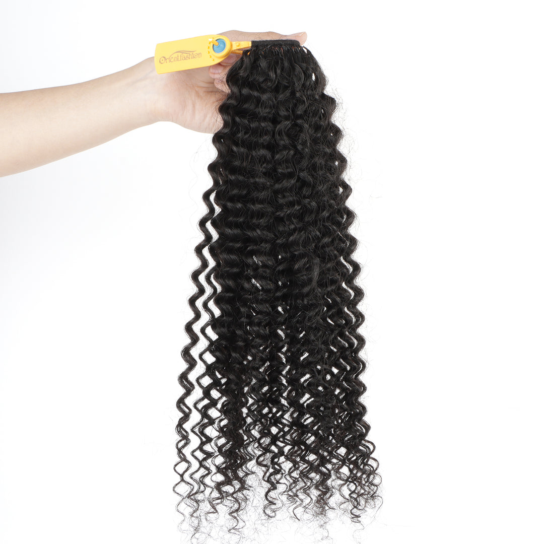 Orientfashion Handmade Natural Black Human Crochet Hair Water Wave