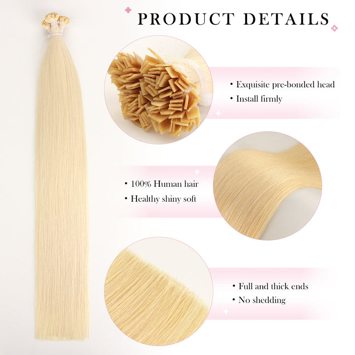 Orientfashion Flat Tip Hair Extension Pre-Bonded Human Hair Extensions 100pcs/pack