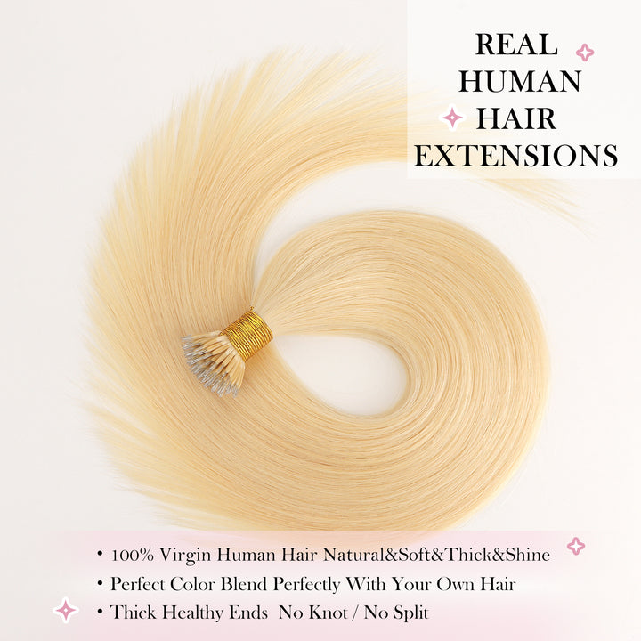 Orientfashion Nano Tip Extensions Remy Nano Hair Extensions for Women 100pcs/pack