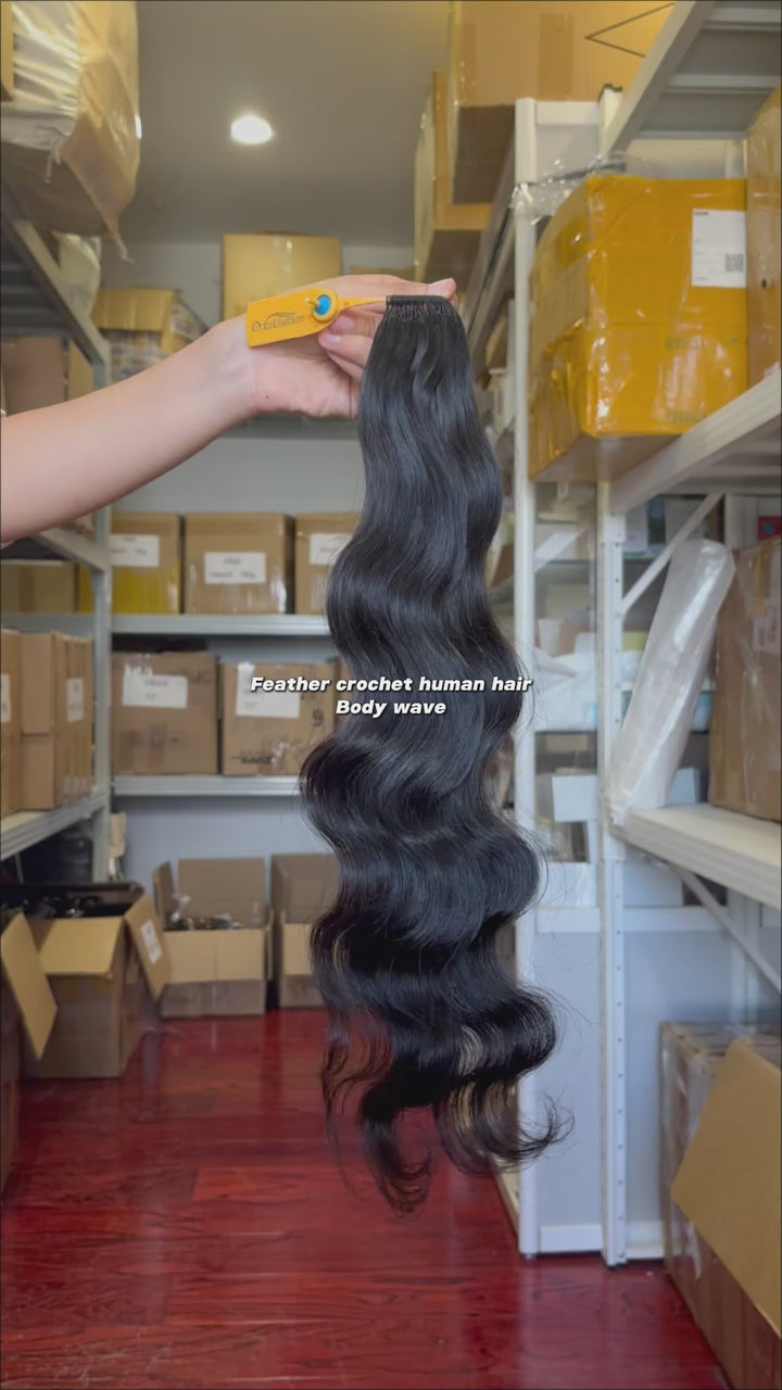 Orientfashion Body Wave Feather Crochet Human Hair Wholesale Crochet Human Hair