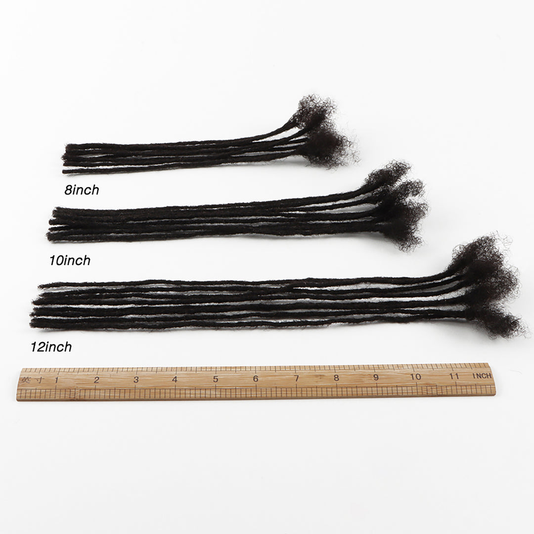 Orientfashion Natural Black 0.2cm Microlocs or Sisterlocks Human Hair (20 Locs Per Bundle)