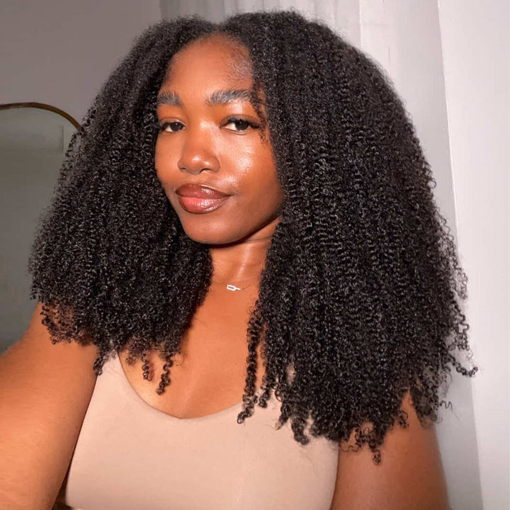 Orientfashion 4B 4C Mongolian Afro Kinky Human Hair Bundles for Black Women 100g/piece