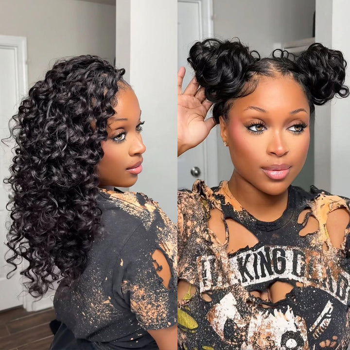 Orientfashion Deep Wave Feather Crochet Human Hair Extensions 100g/pack