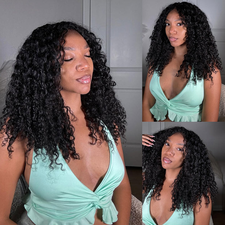 Orientfashion Deep Wave Feather Crochet Hair Pre Looped Crochet Human Hair for Black Women