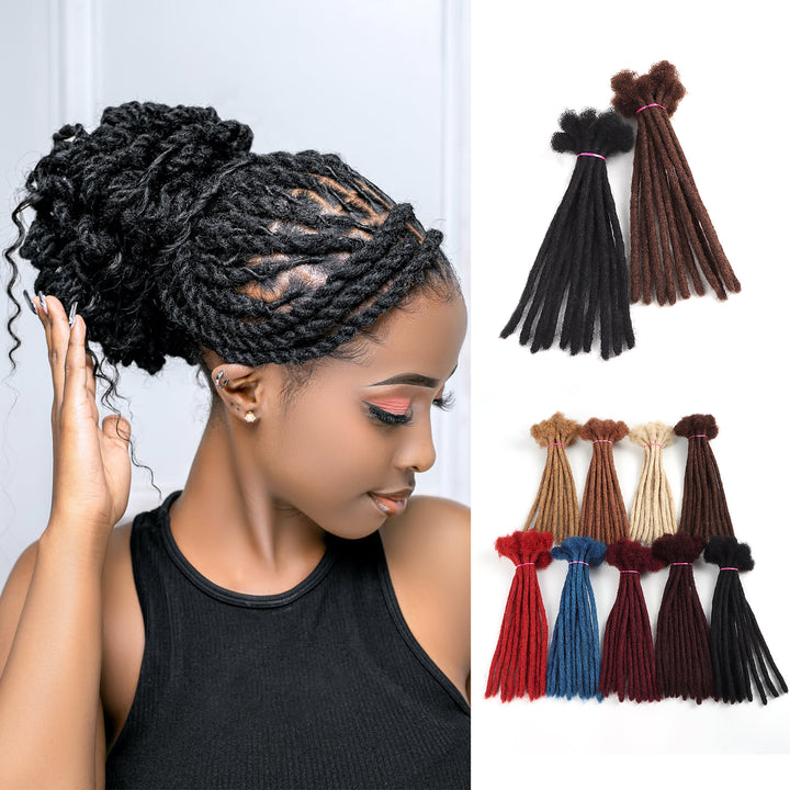 Orientfashion Colorful Dreadlocks 0.6cm Loc Extensions Human Hair (20 Locs Per Bundle)