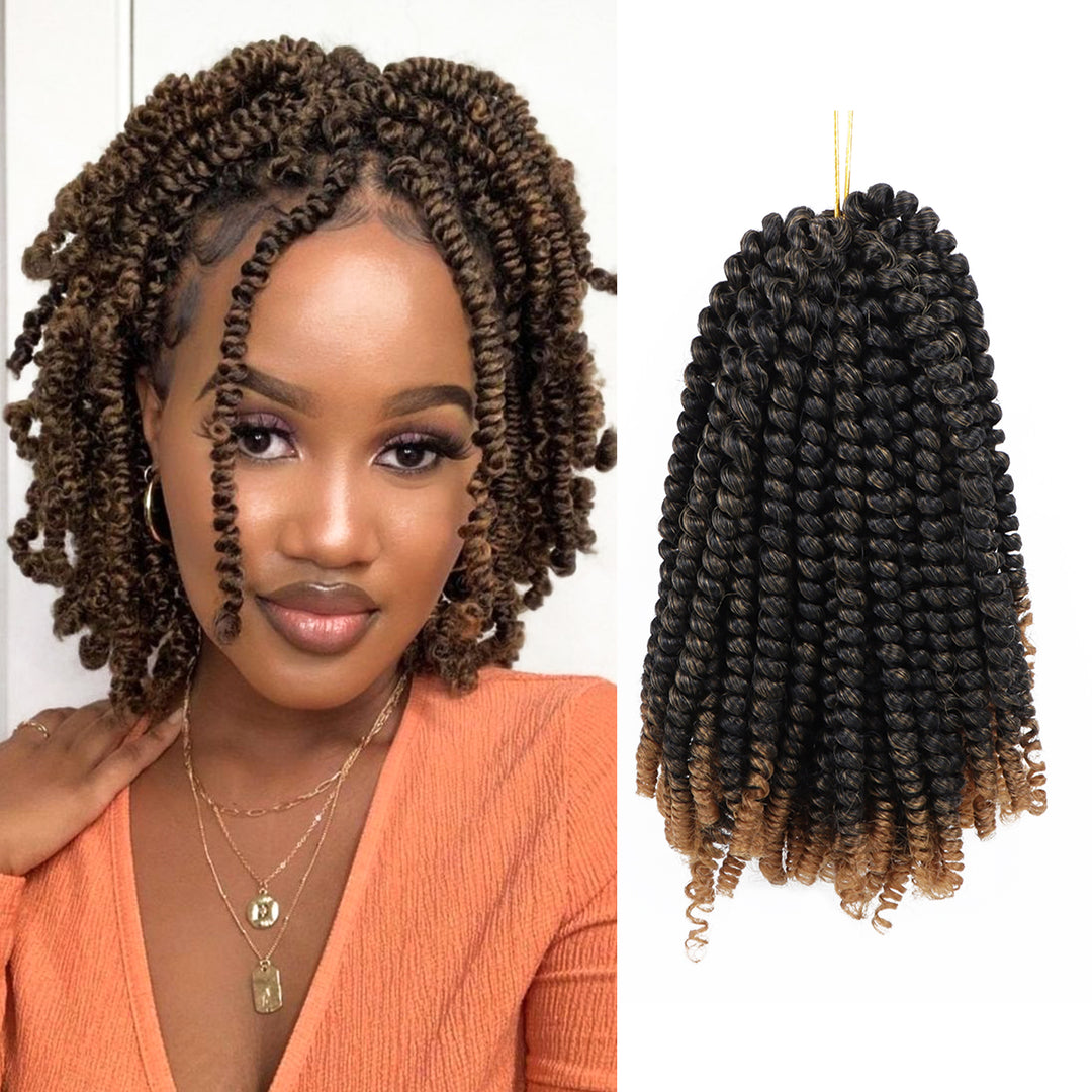 Orientfashion 8" Pre-twisted Spring Twists Crochet Braids Synthetic Braiding Hair Extension