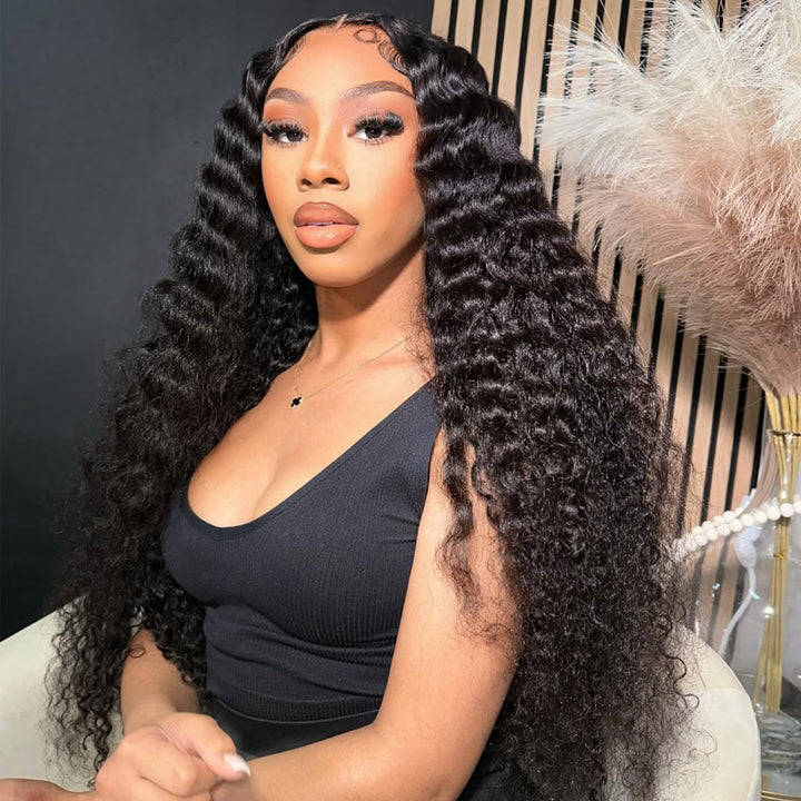 Orientfashion Deep Wave Wigs Human Hair 150% Density Lace Front Wigs for Black Women