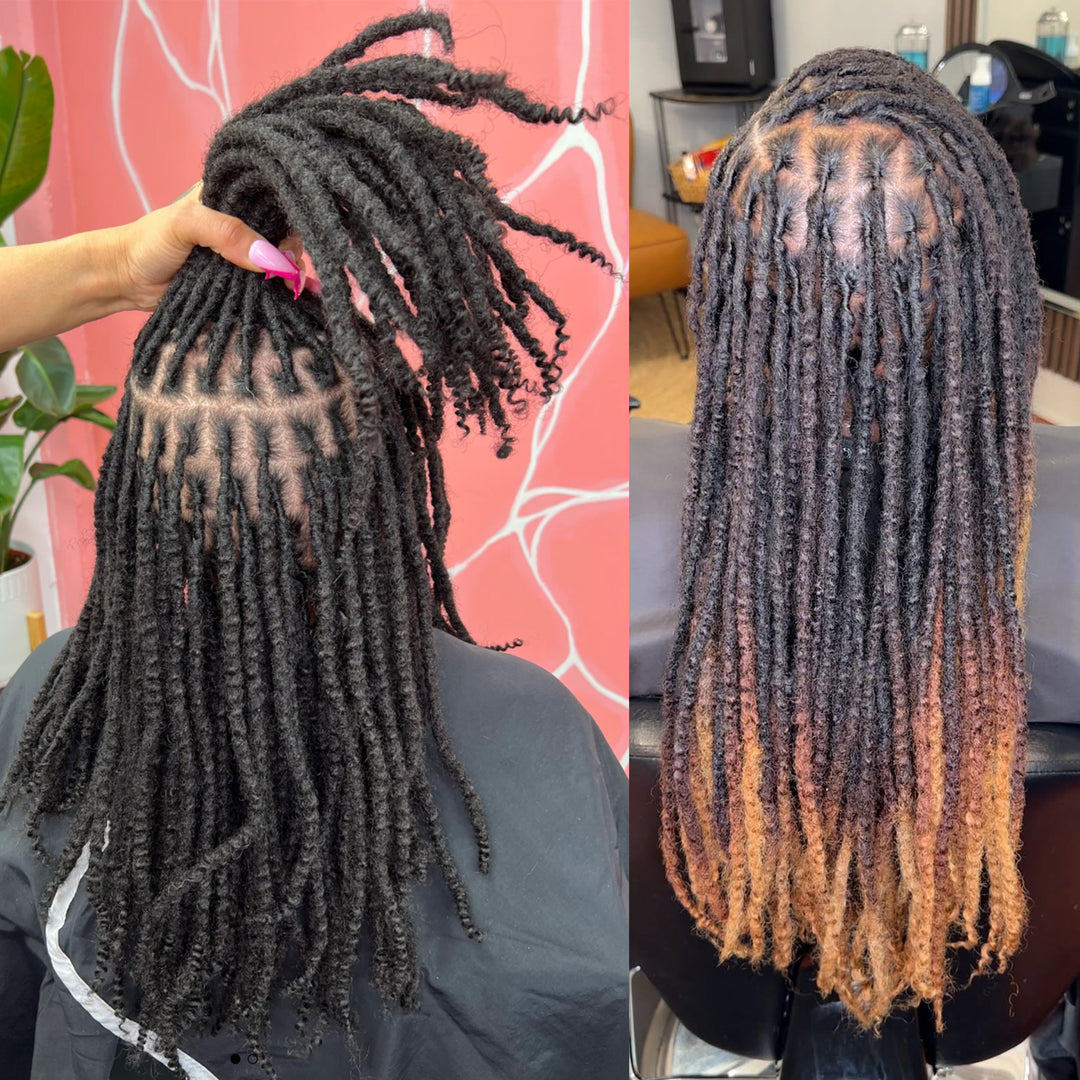 Orientfashion Textured Coiled Tips Loc Extensions Human Hair (20 Locs Per Bundle)