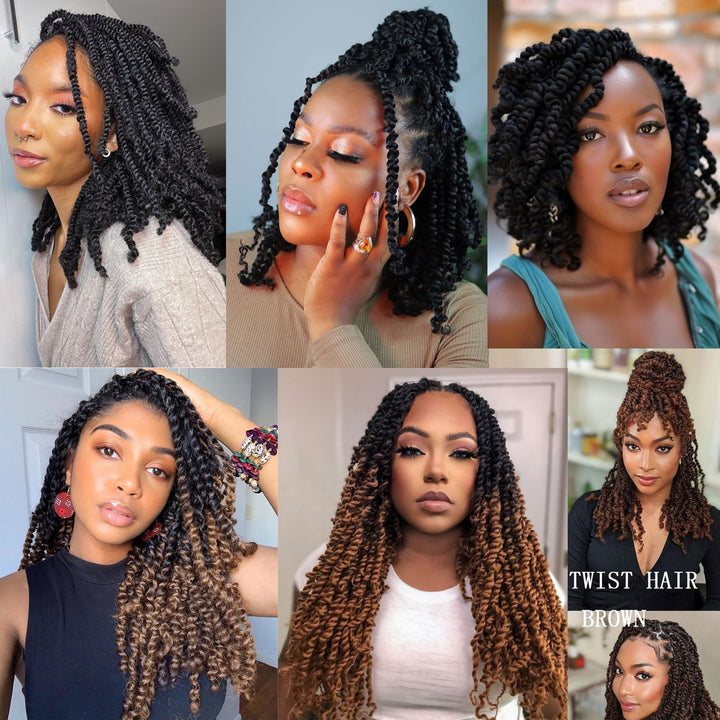 Orientfashion 8" Pre-twisted Spring Twists Crochet Braids Synthetic Braiding Hair Extension