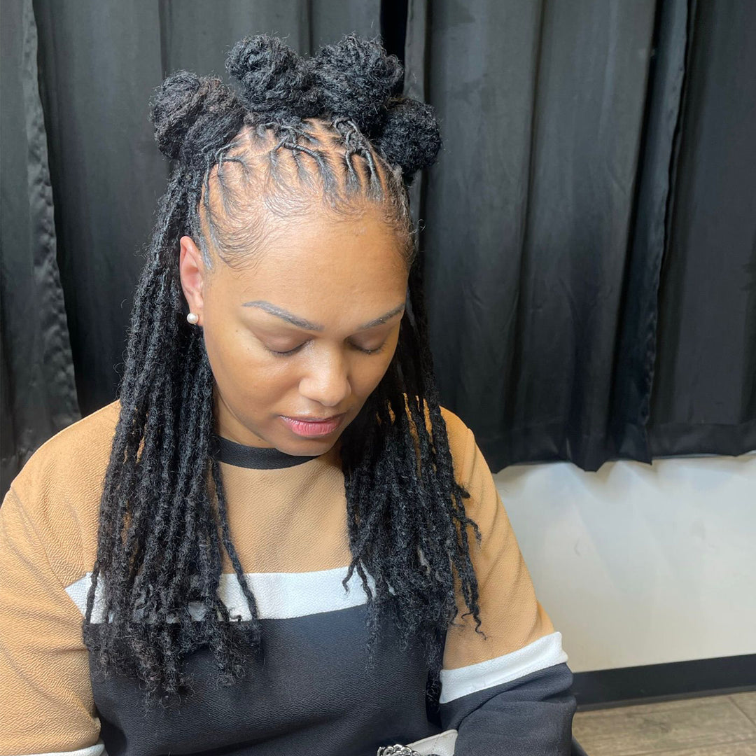 Orientfashion Textured Coiled Tips Loc Extensions Human Hair (20 Locs Per Bundle)