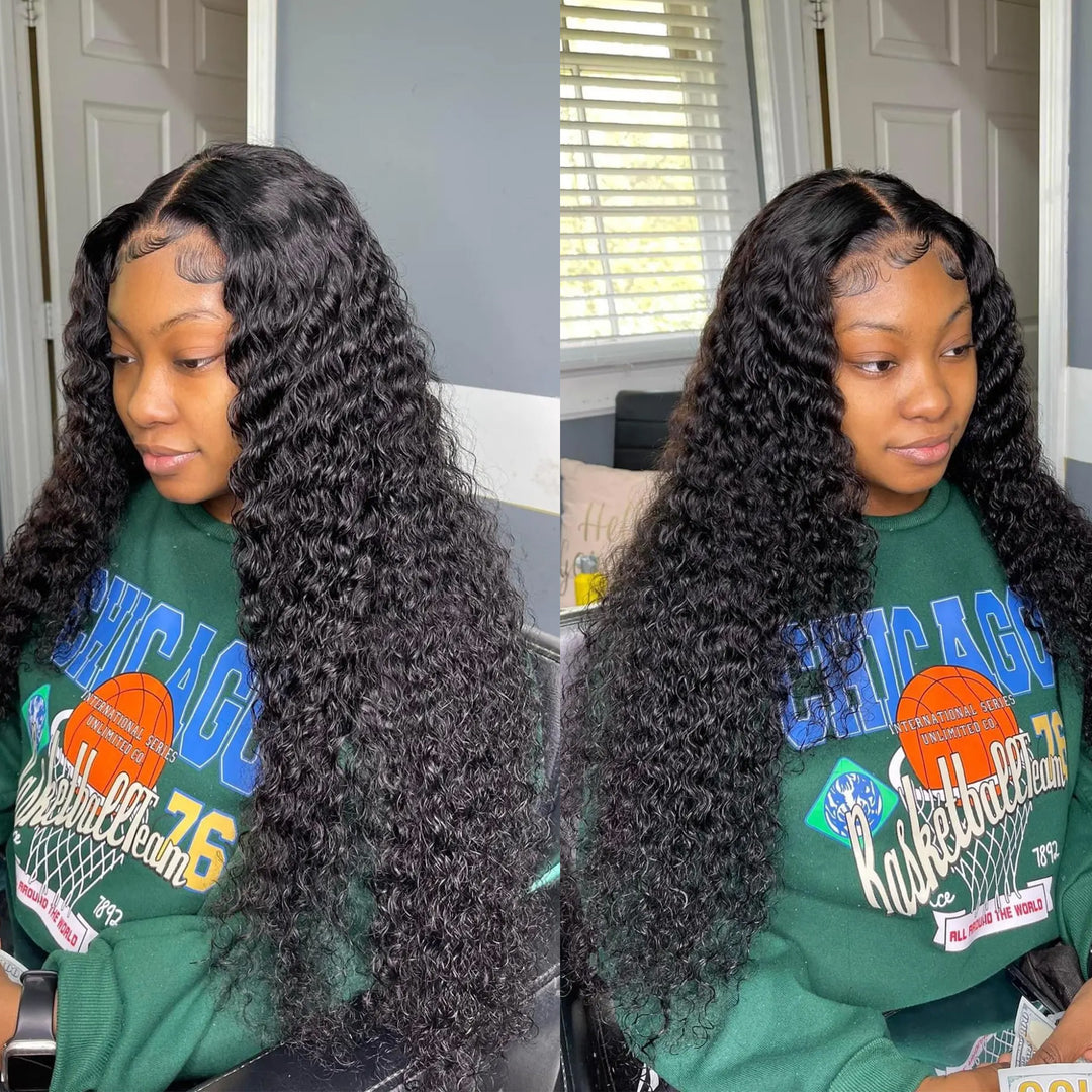 Orientfashion Water Wave 13x4 Lace Front Wigs Human Hair Pre Plucked Natural Color