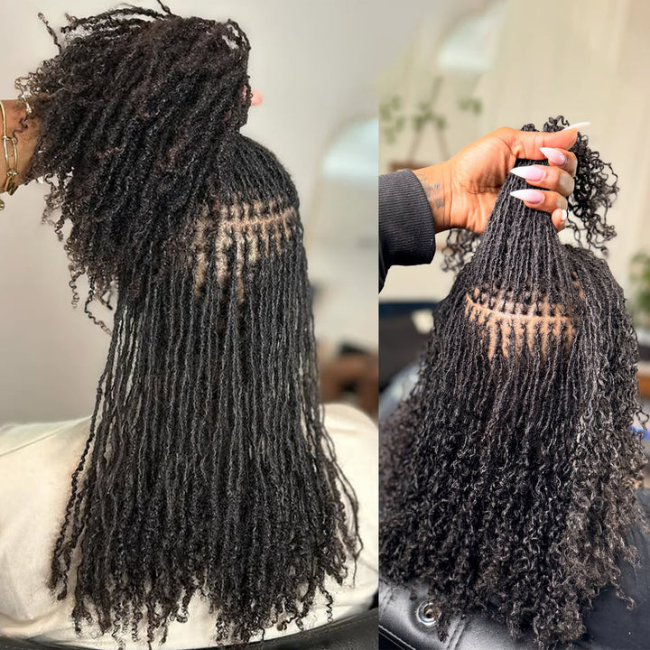 Orientfashion Interlocs Human Hair with Curly Ends (20 Locs Per Bundle)