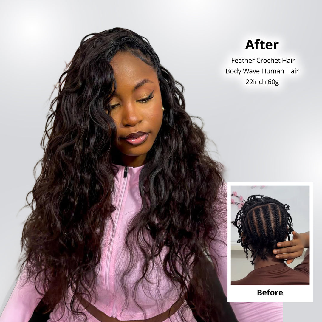 Orientfashion Body Wave Feather Crochet Human Hair Wholesale Crochet Human Hair