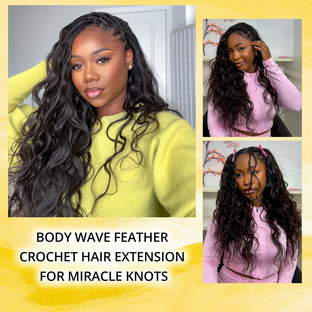 Orientfashion Body Wave Feather Crochet Human Hair Wholesale Crochet Human Hair