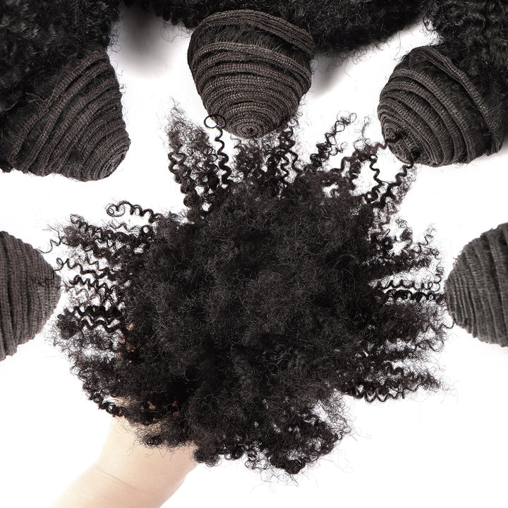 Orientfashion Mongolian Afro Kinky Curly Human Hair Bundles 4b 4c for Women 100g/piece