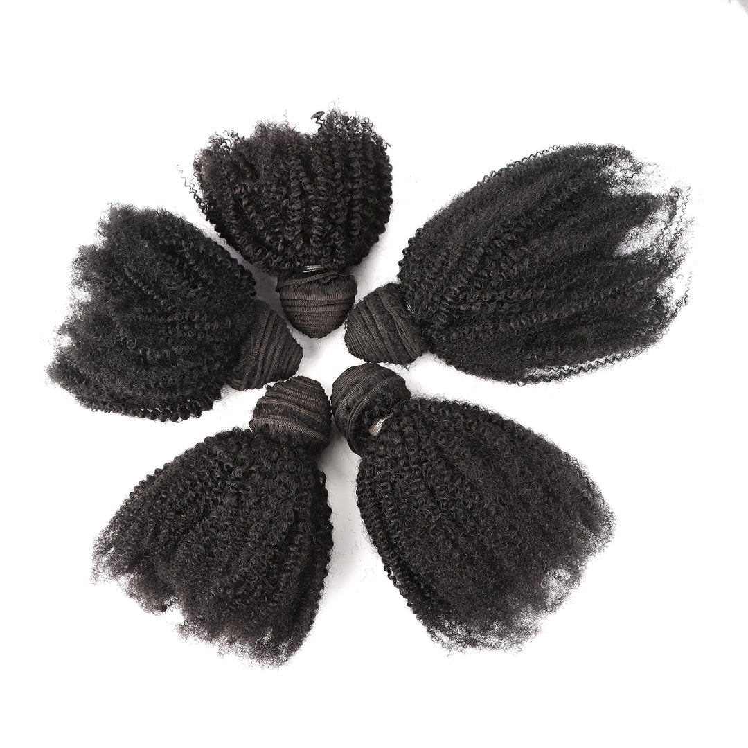 Orientfashion Mongolian Afro Kinky Curly Human Hair Bundles 4b 4c for Women 100g/piece