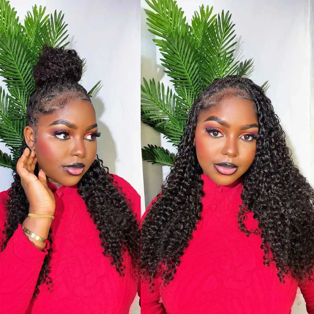 Orientfashion Deep Wave Feather Crochet Hair Pre Looped Crochet Human Hair for Black Women