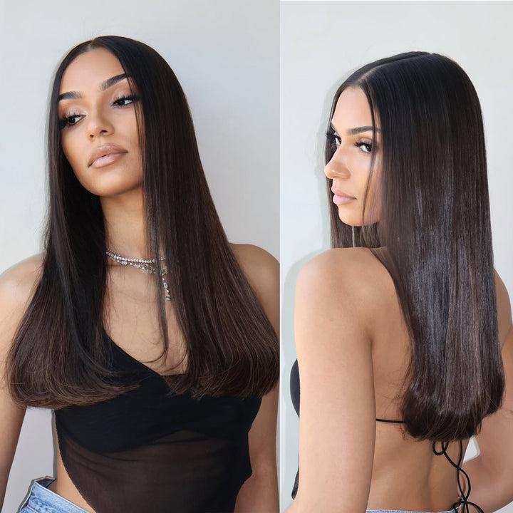 Orientfashion PU Clip in Hair Extensions 100% Unprocessed Human Hair 100g