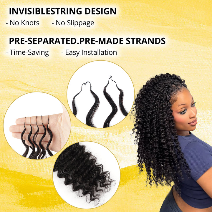 Orientfashion Deep Wave Feather Crochet Human Hair Extensions 100g/pack
