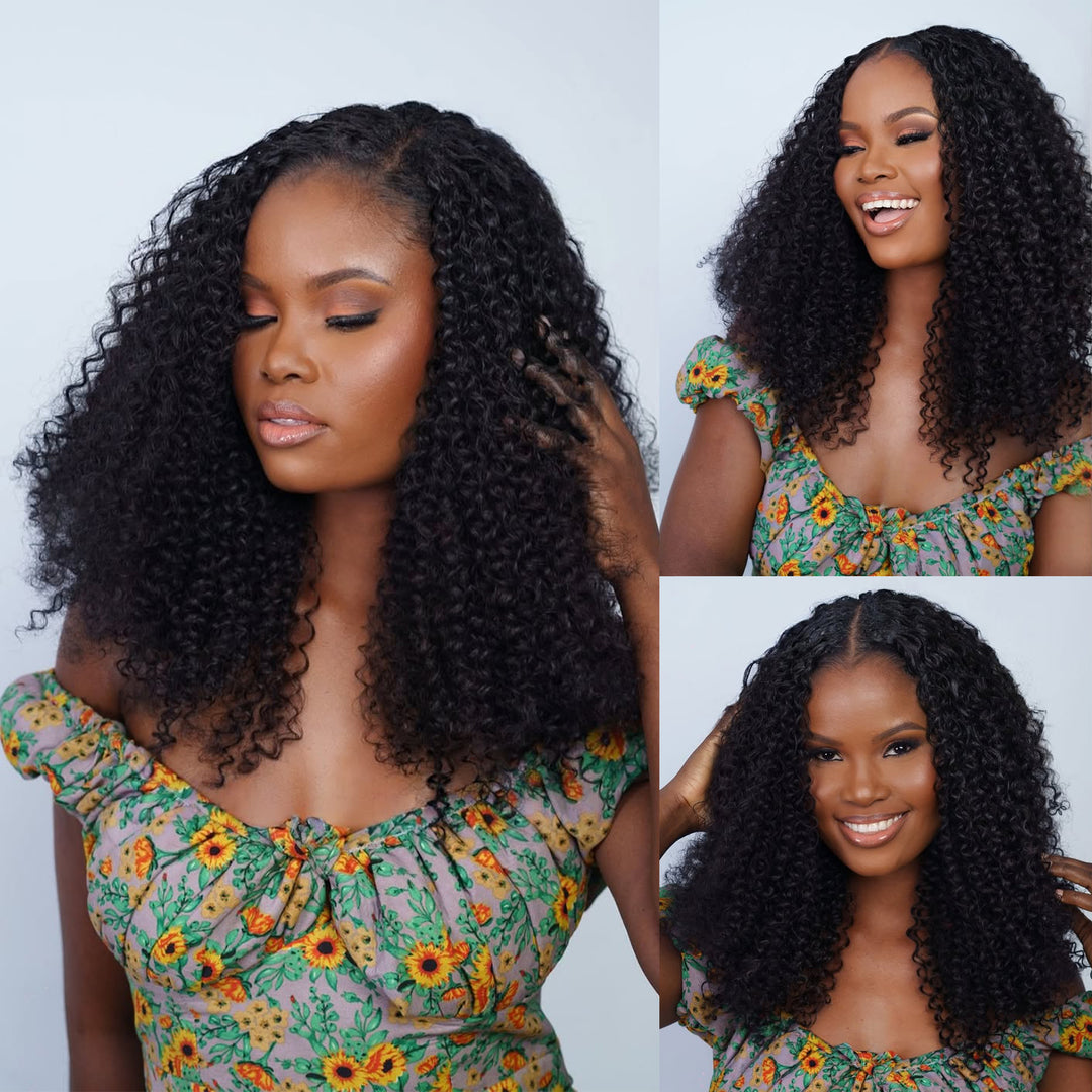 Orientfashion Handmade Natural Black Human Crochet Hair Water Wave