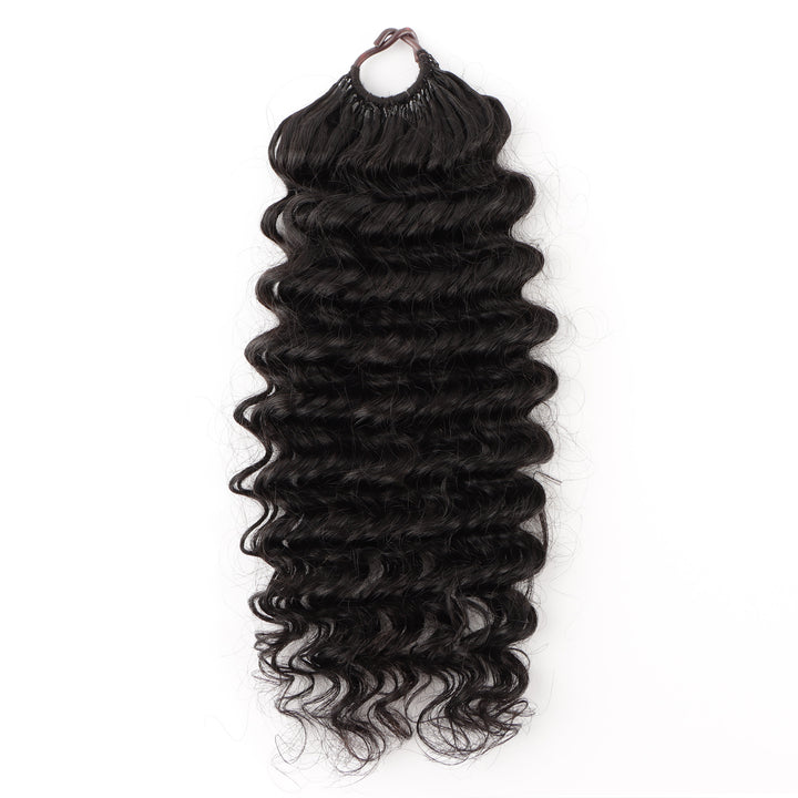 Orientfashion Deep Wave Feather Crochet Human Hair Extensions 100g/pack