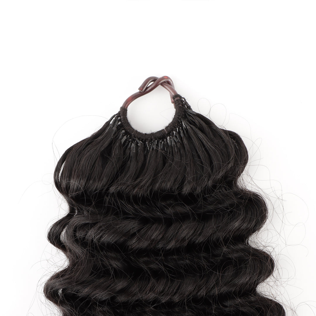 Orientfashion Deep Wave Feather Crochet Human Hair Extensions 100g/pack