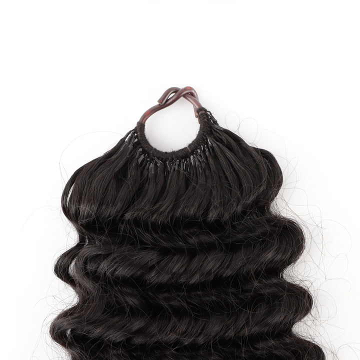 Orientfashion Deep Wave Feather Crochet Human Hair Extensions 100g/pack