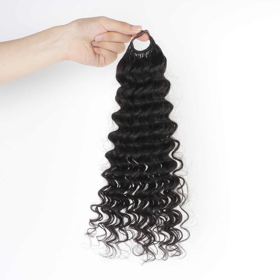 Orientfashion Deep Wave Feather Crochet Human Hair Extensions 100g/pack