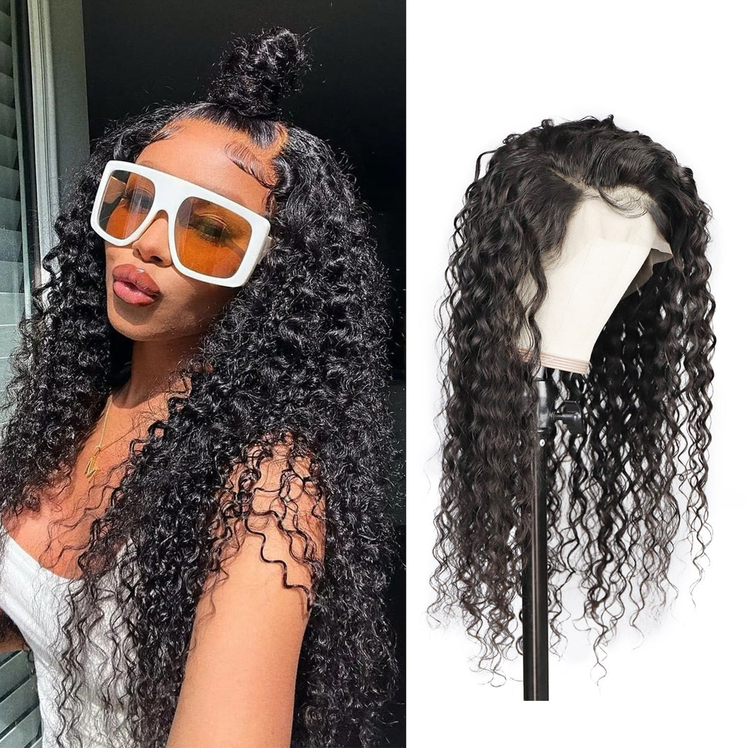 Orientfashion Water Wave 13x4 Lace Front Wigs Human Hair Pre Plucked Natural Color