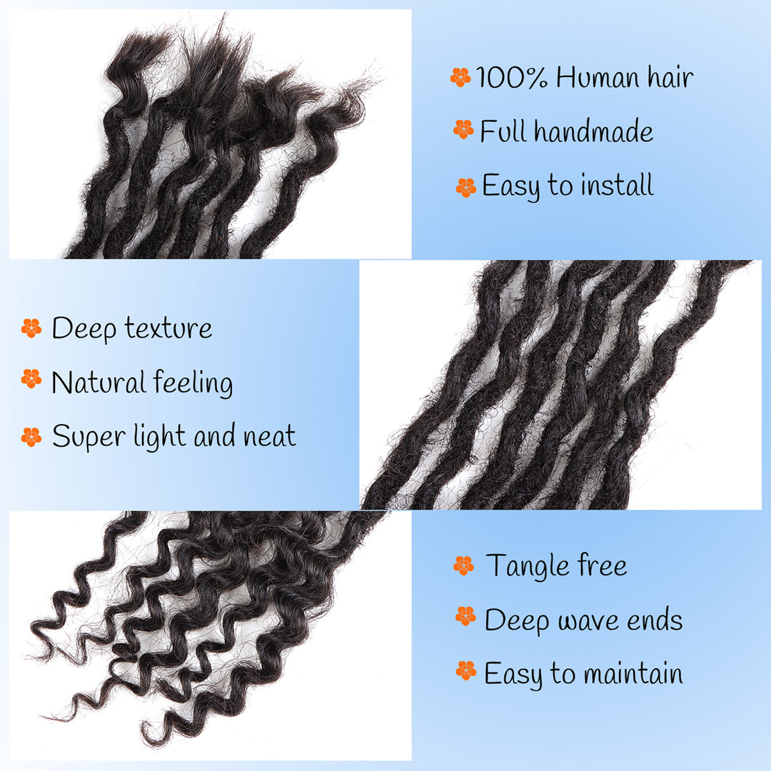 Orientfashion Deep Goddess Locs Human Hair (20 Locs Per Bundle)