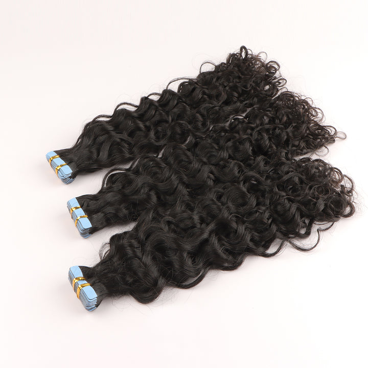 Orientfashion Deep Curly Tape In Human Hair Extensions 50g/pack