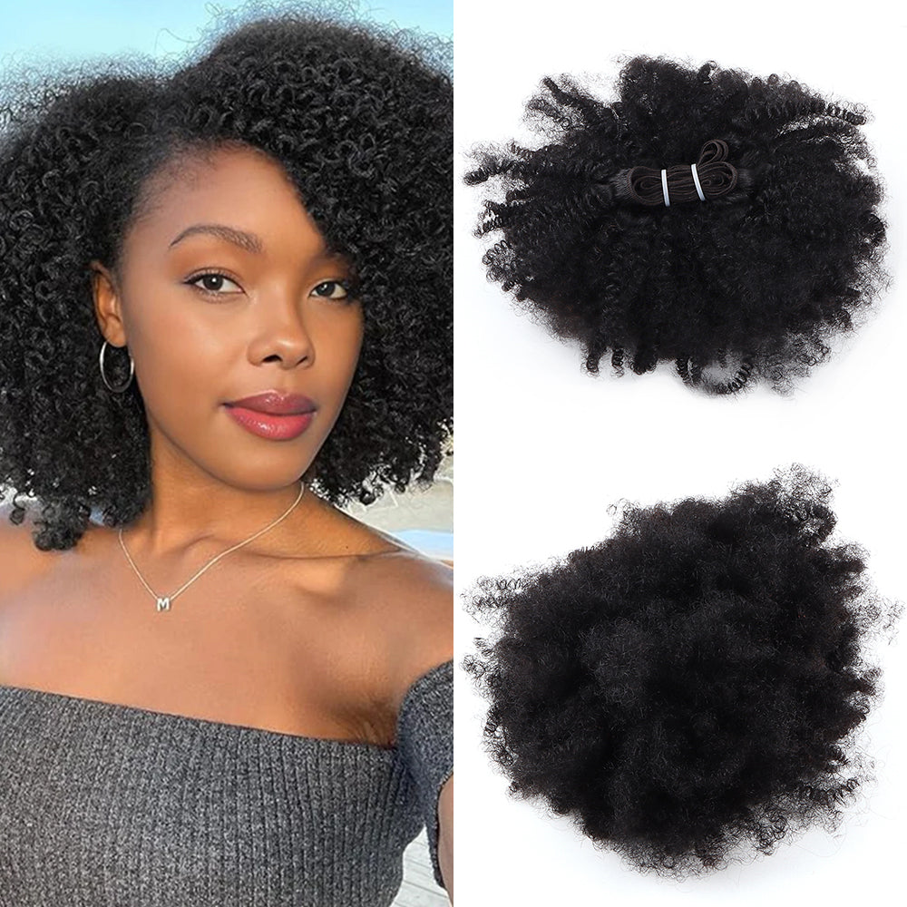 Orientfashion 4B 4C Mongolian Afro Kinky Human Hair Bundles for Black Women 100g/piece