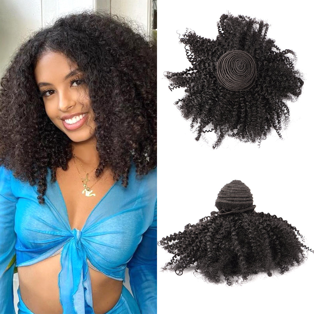 Orientfashion Mongolian Afro Kinky Curly Human Hair Bundles 4b 4c for Women 100g/piece