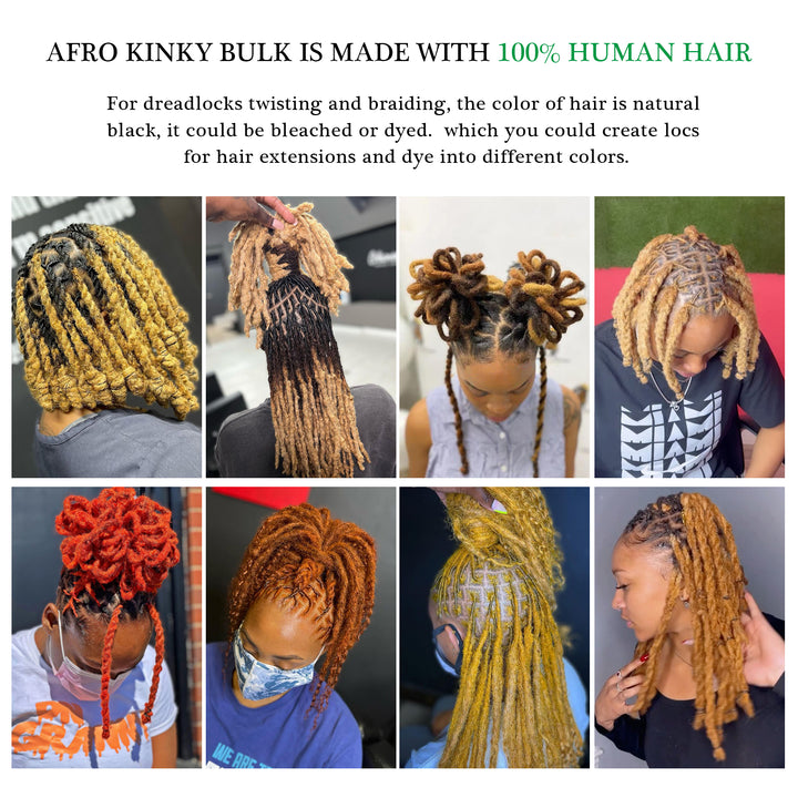 Orientfashion Afro Kinky Bulk Human Hair 30g/Pack