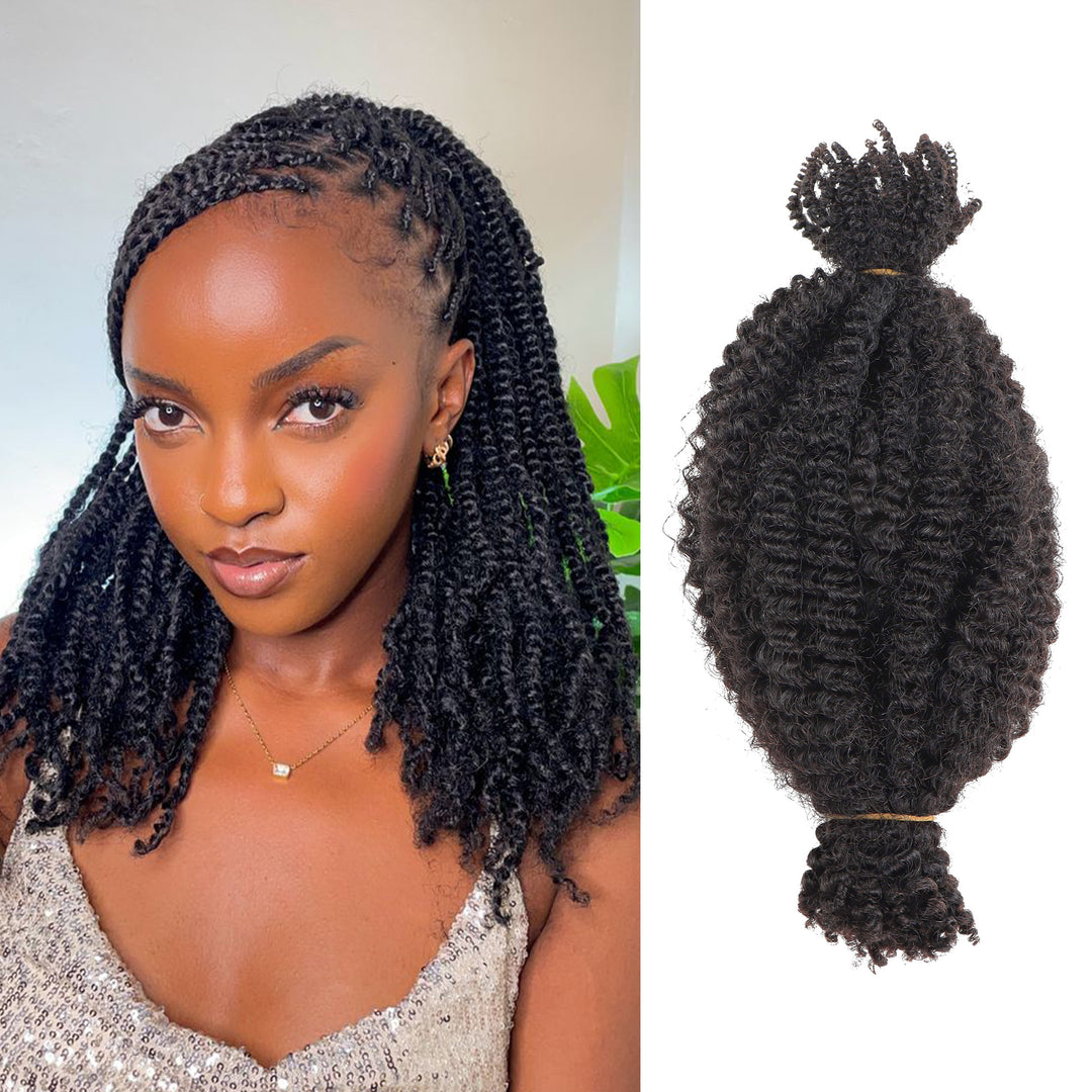 Orientfashion Pre Fluffed Kinky Curly Braiding Hair Pre-Separated Springy Afro Twist Crochet Hair for Locs Hair Extensions
