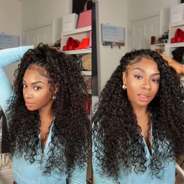 Orientfashion Handmade Natural Black Human Crochet Hair Water Wave