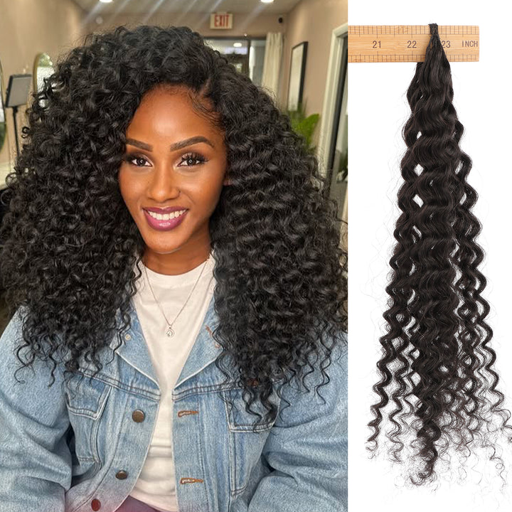 Orientfashion Deep Wave Feather Crochet Human Hair Extensions 100g/pack