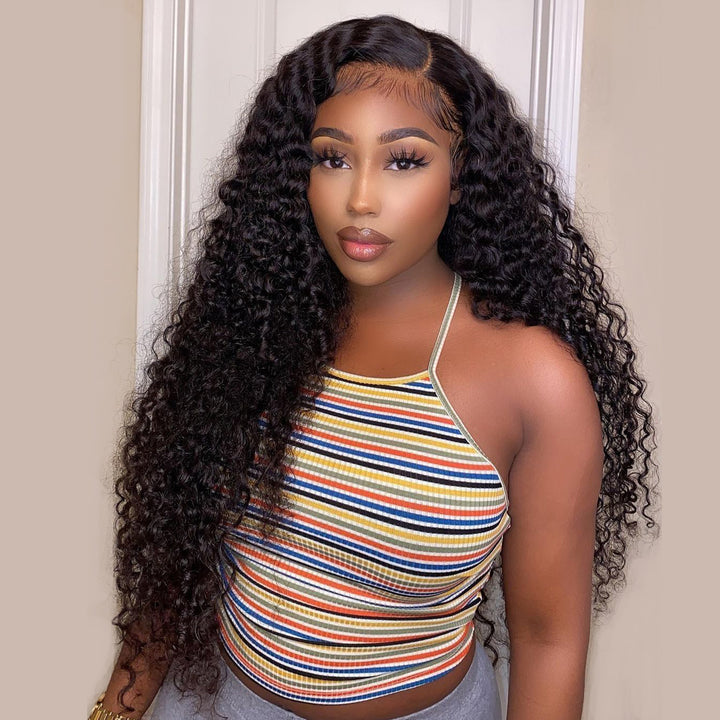 Orientfashion 100% Unprocessed Deep Curly Human Hair Weft Bundles 100g/pack