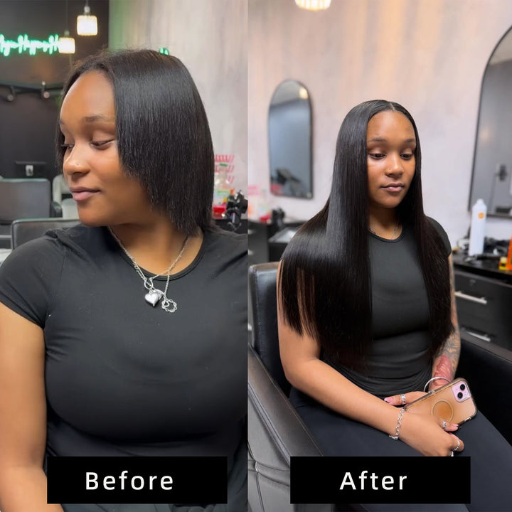 Orientfashion Straight Wave Tape ins Hair Extension Human Hair for Black Women 50g/pack